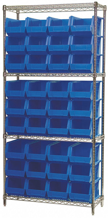 D5519 Bin Shlvng 14inx74inx36in Blue