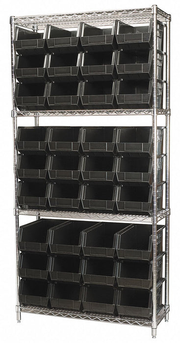 D5519 Bin Shlvng 14inx74inx36in Black