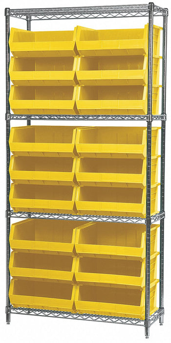 D5521 Bin Shlvng 14inx74inx36in Yellow