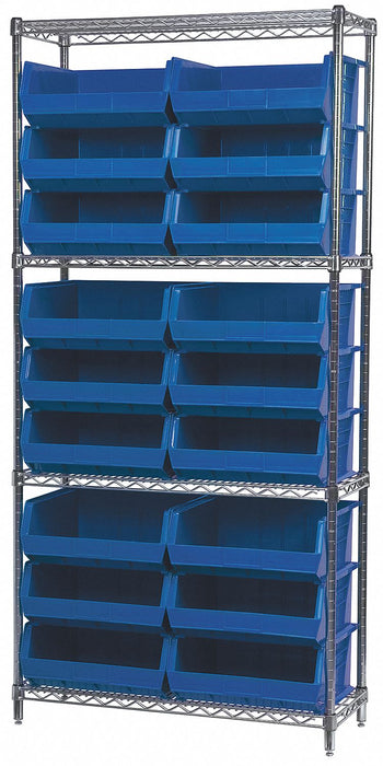 D5521 Bin Shlvng 14inx74inx36in Blue