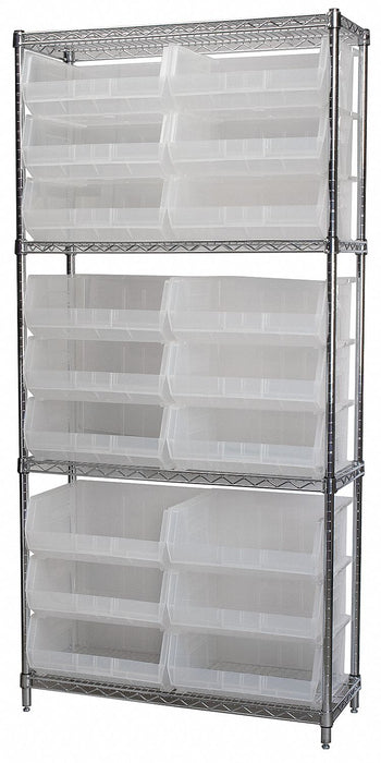 D5521 Bin Shlvng 14inx74inx36in Clear