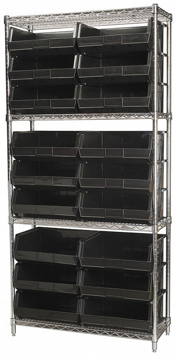 D5521 Bin Shlvng 14inx74inx36in Black