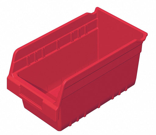 D5523 Shelf Bin Red Plastic 6 in
