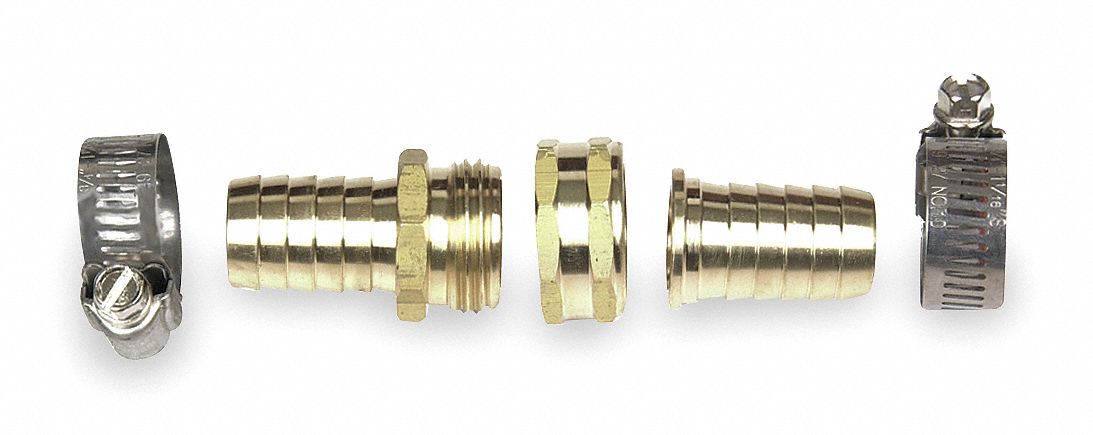 Garden Hose Repair Fitting Brass 3/4 NH