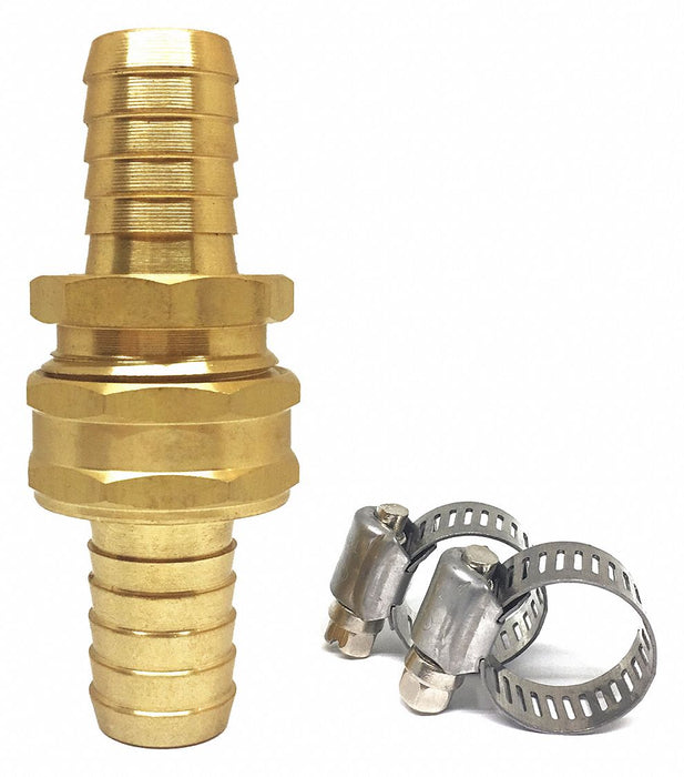 Garden Hose Repair Fitting Brass 3/4 NH
