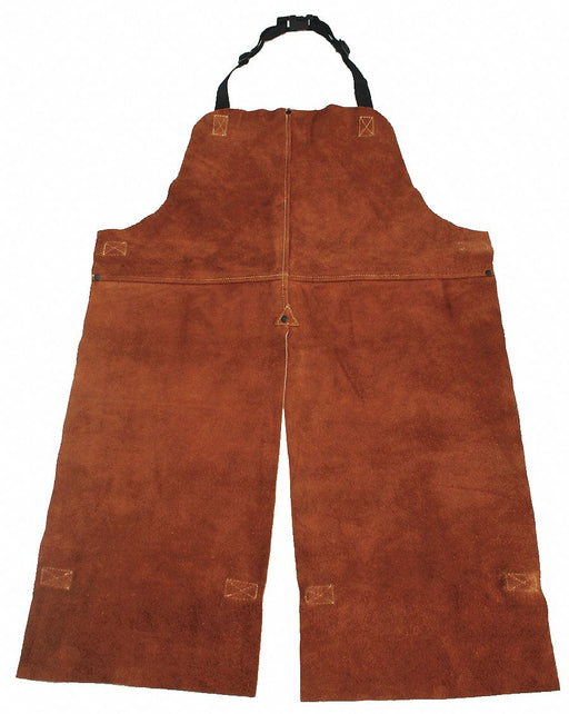 Split Leg Welding Bib Apron Lthr 48x24In