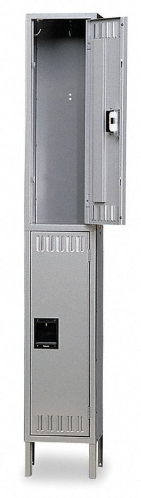 F0447 Wrdrb Lckr 2x1Lckr Gray 78 x12 x18 Assm