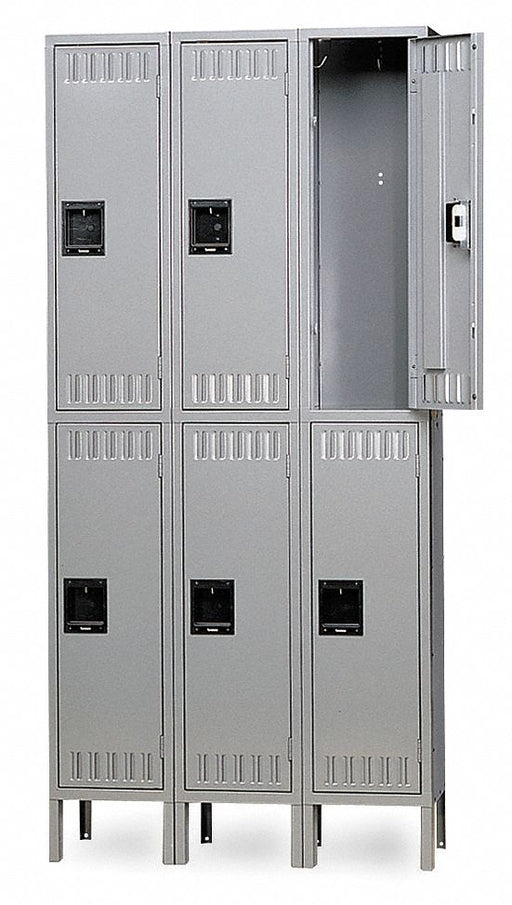 F0448 Wrdrb Lckr 2x3Lckr Gray 78 x36 x18 Assm