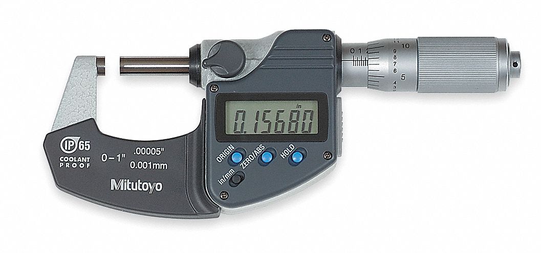 Digital Micrometer 0-1In SPC Friction