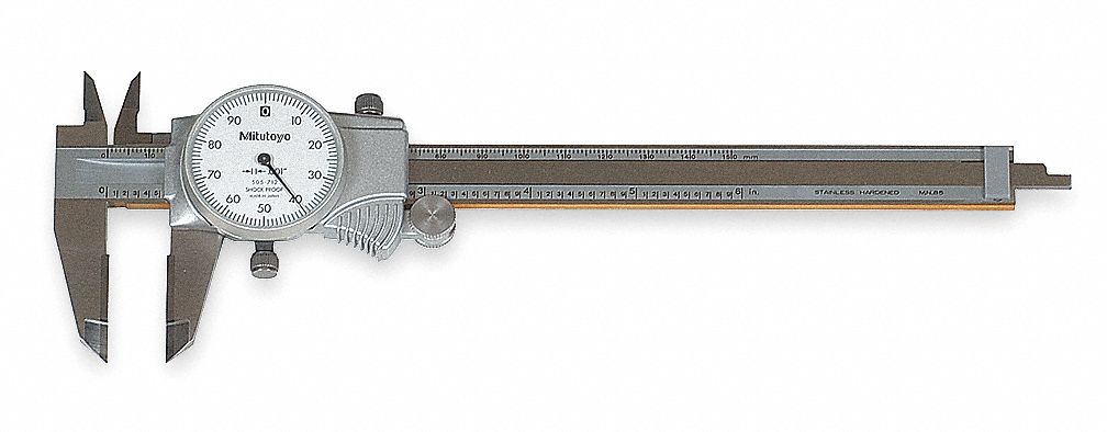 Dial Caliper 0-6 In Carbide Jaws