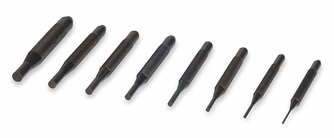 Drive Pin Punch Set 8 Pieces Steel