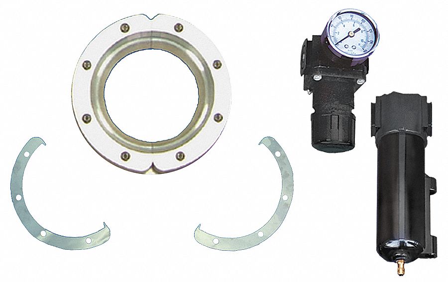 Air Wipe Kit 1/4 In NPT 4 In Dia Alum