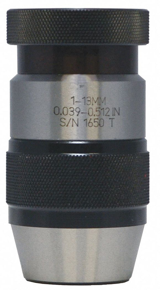 Drill Chuck Keyless Steel 0.512 In 2JT