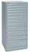 Mod Drwr Cab 59-1/2 H 12 Drwr Light Gray