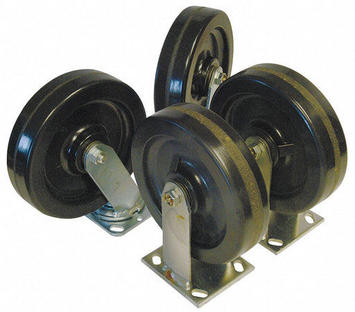 Plate Casters Rigid Swivel 7 1/2 H PK4