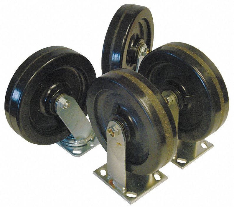 Plate Casters Rigid Swivel 7 1/2 H PK4