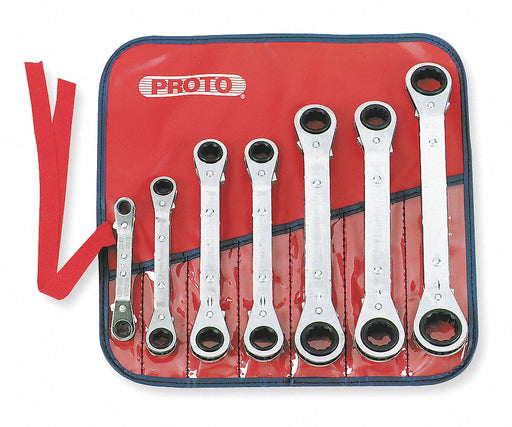 Box End Wrench Set Fll Plsh Offset Metrc