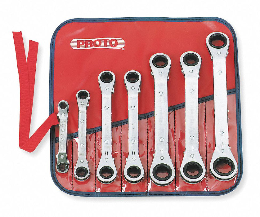 Box End Wrench Set Fll Plsh Offset Metrc