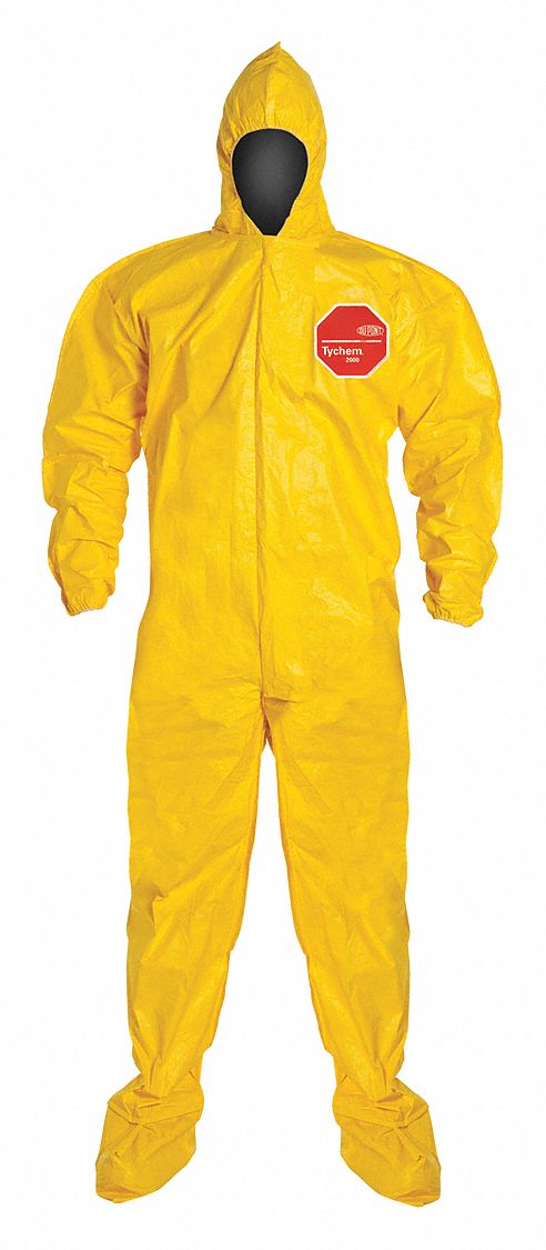 D2256 Coveralls 5XL Ylw Tychem 2000 PK12