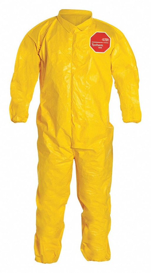 D2252 Coveralls XL Ylw Tychem 2000 PK12