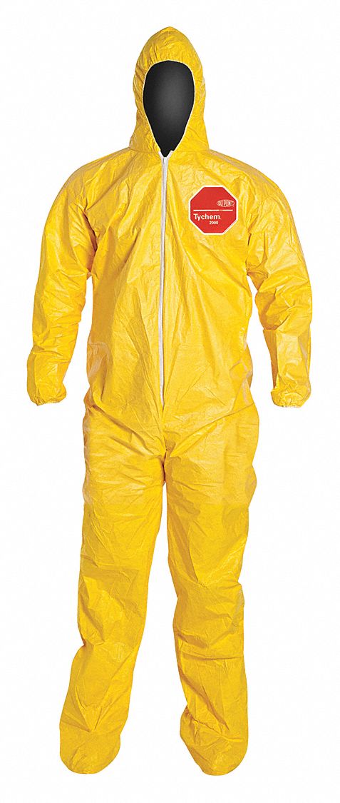 D2255 Coveralls 5XL Yellow Tychem(R) 2000 PK12