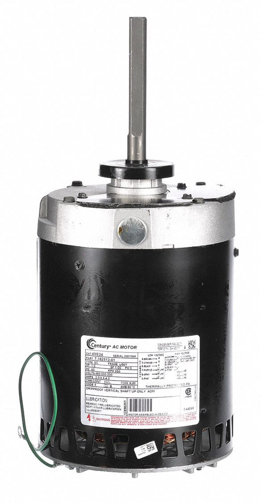 Condenser Fan Motor 1 HP 850 rpm 60 Hz