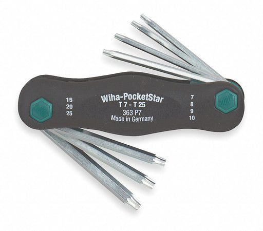 Torx Key Set Folding Shape 1 1/2 to 2 in
