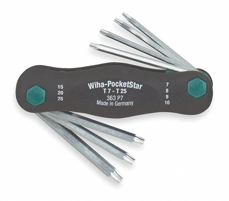 Torx Key Set Folding Shape 1 1/2 to 2 in