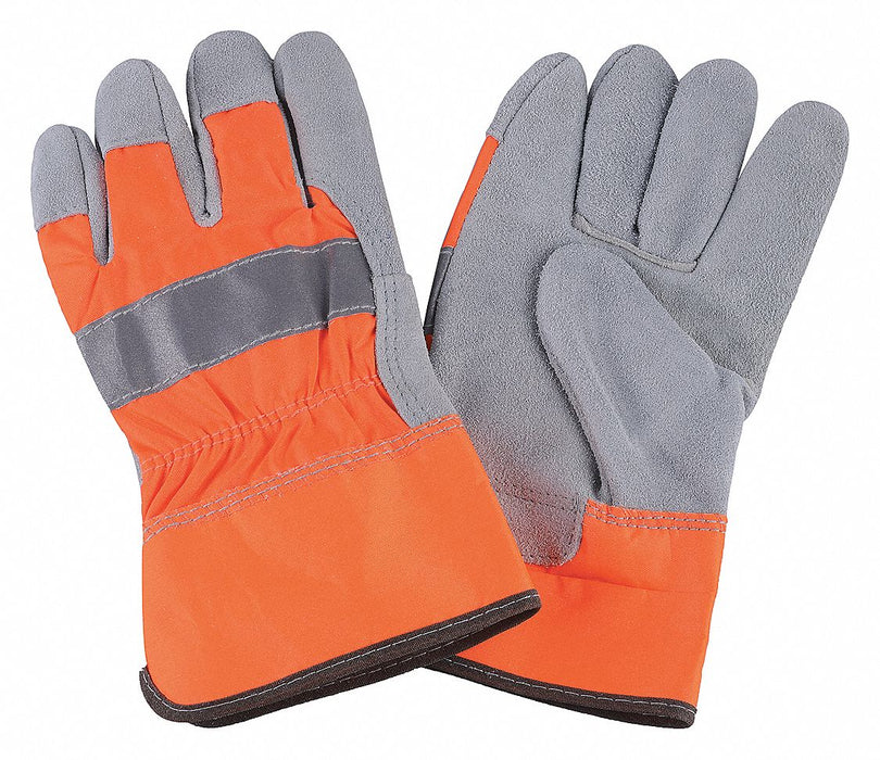 D1684 Leather Gloves Hi-Vis Orange M PR