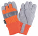 D1697 Leather Palm Gloves Hi-Vis Orange M PR