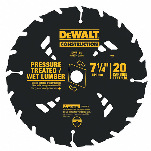 Circular Saw Blade 7 1/4 in 20 Teeth