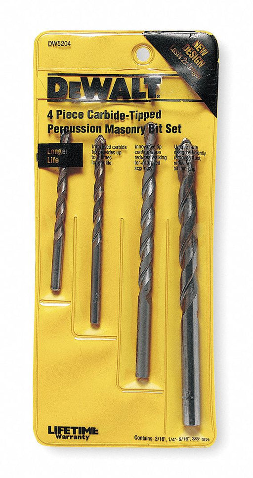 Masonry Drill Set 4pc Carbide Tip