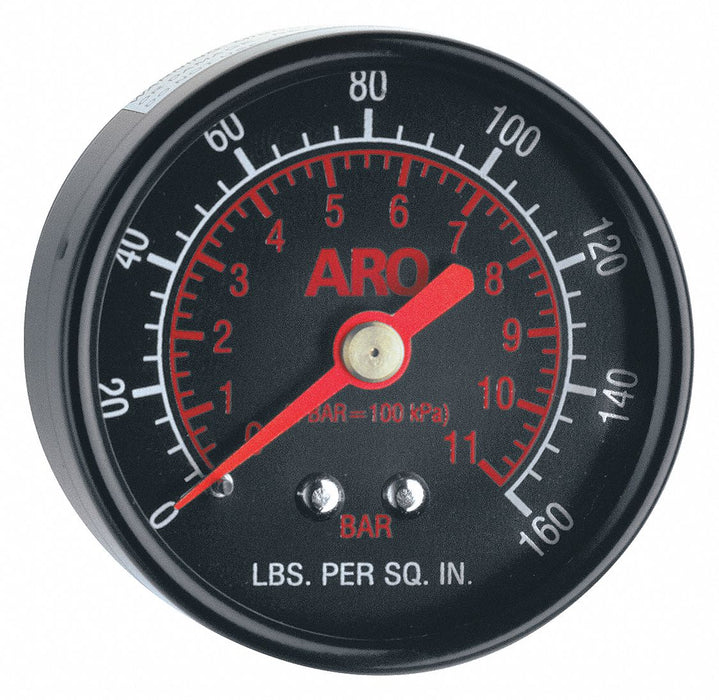 Pressure Gauge 0 to 160 psi 2In 1/8In