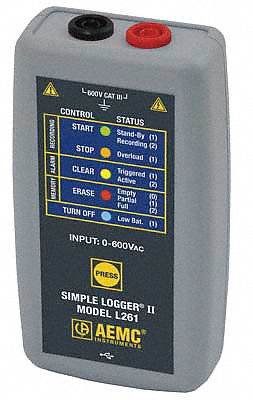 Voltage Data Logger 0 to 600VAC/DC