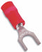 Fork Terminal Tin Copper Red PK100