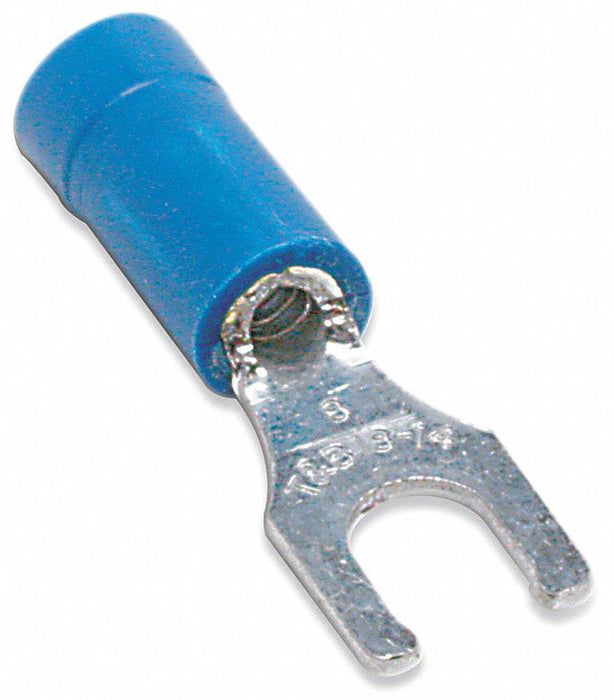 Fork Terminal Tin Copper Blue PK100
