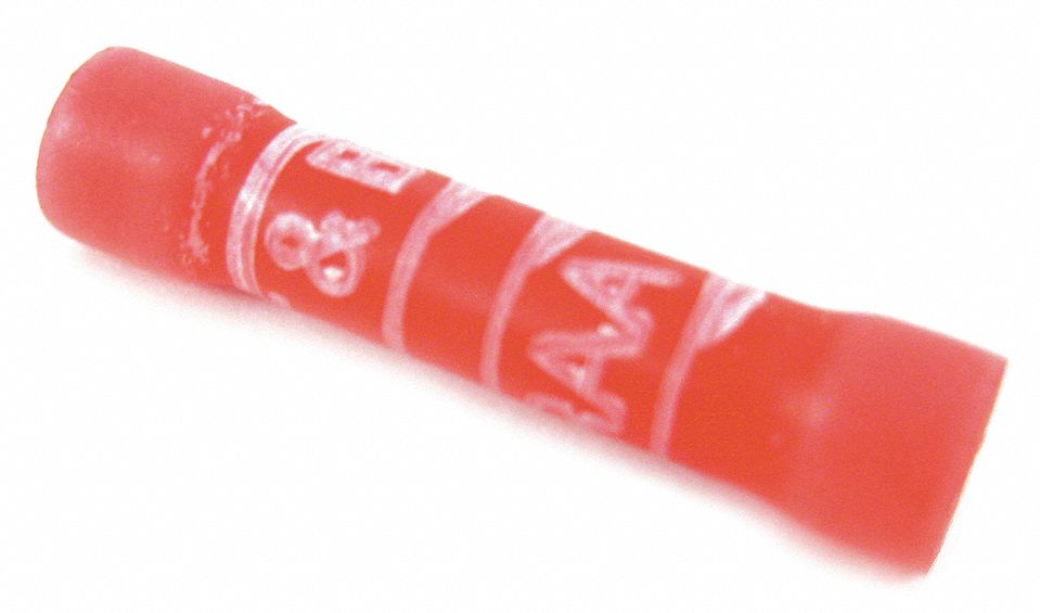 ButtSpliceConnector Red 18AWGMax PK100