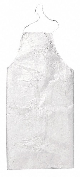 Bib Apron Uni White Polyethylene PK100