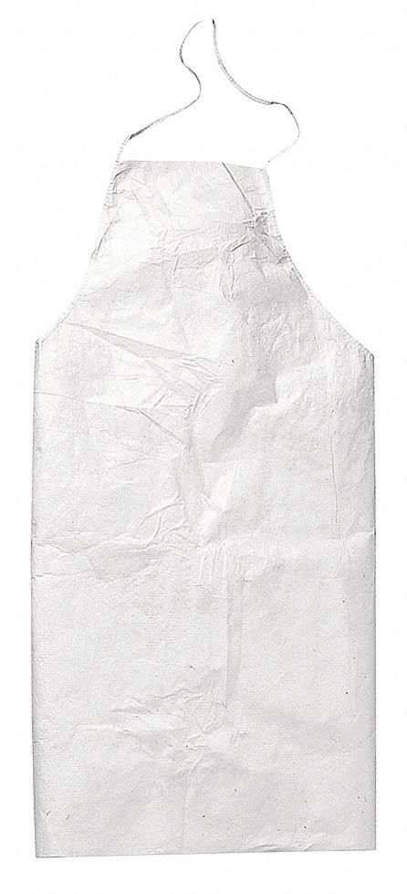 Bib Apron Uni White Polyethylene PK100