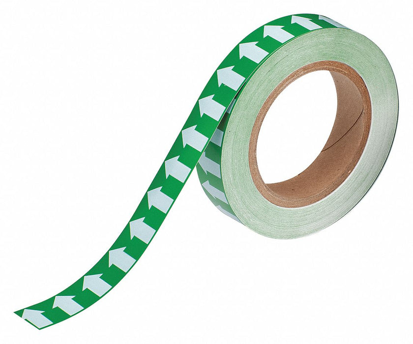 D3612 Pipe Marking Tape Grn 1in W 90ft Roll L