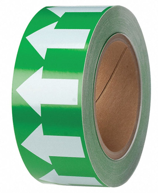 D3613 Pipe Marking Tape Grn 2in W 90ft Roll L