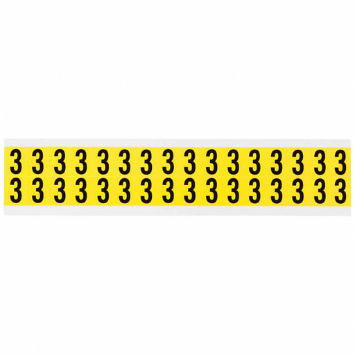 D4796 Number Label Vinyl 3/4 in H 5/8 in W