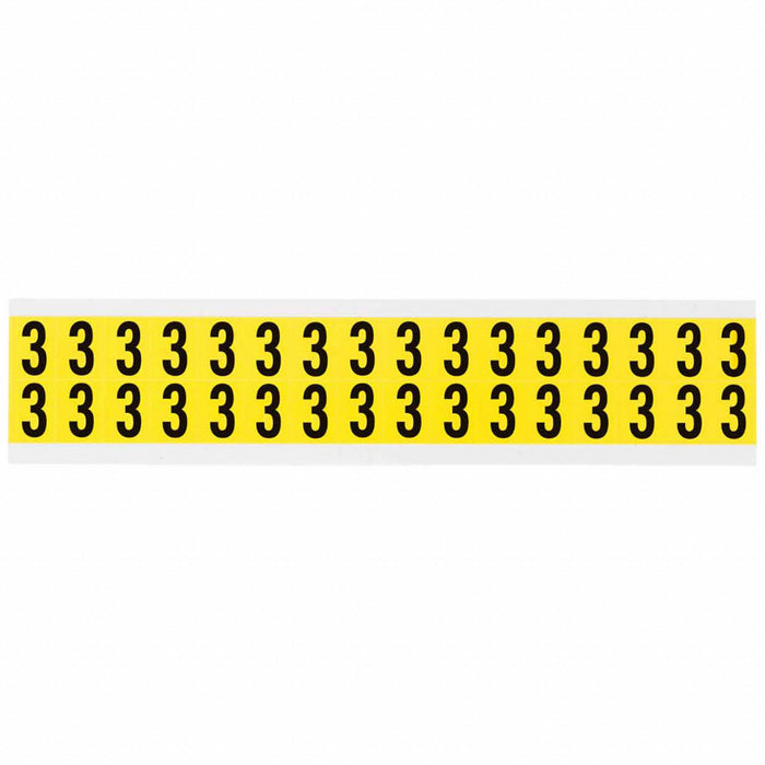 D4796 Number Label Vinyl 3/4 in H 5/8 in W