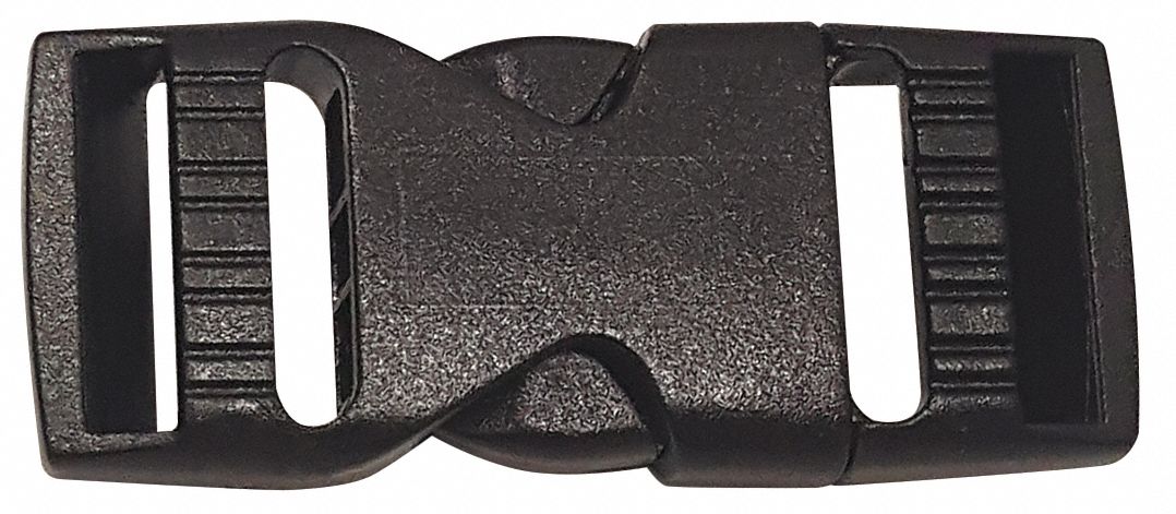 M6958 Side Squeeze Buckle 3/4 W Black PK10