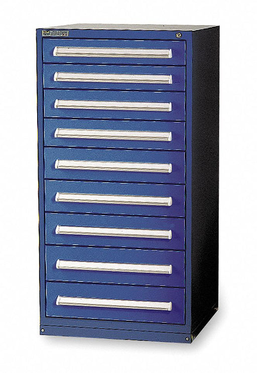 ModDrwrCab 59 x30 x28 Dark Blue 9Drwr