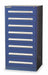 ModDrwrCab 59 x30 x28 Dark Blue 8Drwr