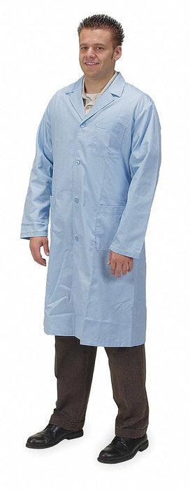 Collared Lab Coat Male XL Light Blue