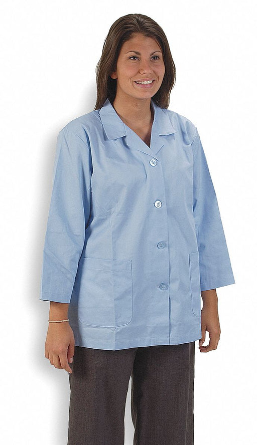 Collared Lab Jacket Female L Light Blue