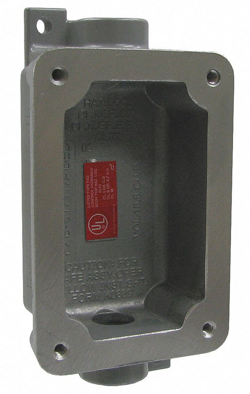 Device Box 1/2In Hub 15.5Cu-In 2 Hubs