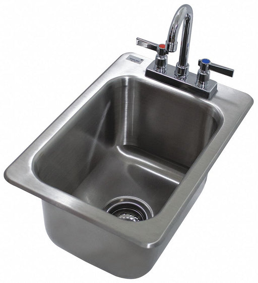 Sink w Faucet Rect 10 x14 x10 